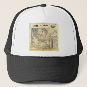 1883 Holt's New Map of Wyoming by Frank Bond Trucker Hat