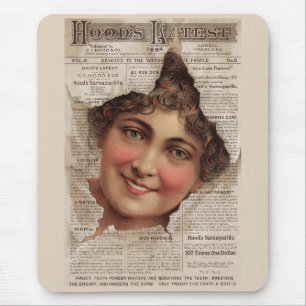 1884 Hood’s Tooth Powder trade card Mouse Pad