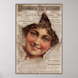 1884 Hood’s Tooth Powder trade card Poster