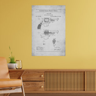 1885 US Patent 317965 - Boland Revolver Poster