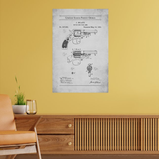 1885 US Patent 317965 - Boland Revolver Poster (Living Room 2)