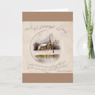 1886: A snowy Victorian winter scene Holiday Card