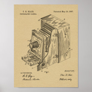 1887 Camera Patent Art Drawing Print