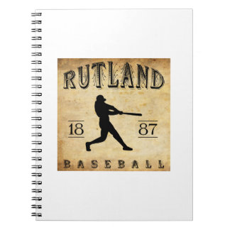1887 Rutland Vermont Baseball Notebook