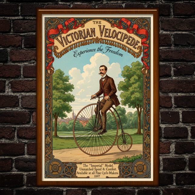 1887 Vintage Victorian Bicycle Advertising Poster (Creator Uploaded)