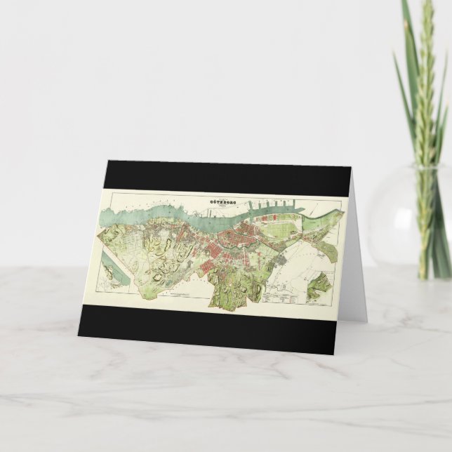 1888 Map of Gothenburg Sweden by Ludvig Simon Card (Front)