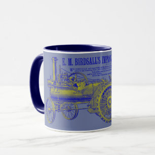 1889 Birdsall's  Steam Traction Tractor Farm Mug