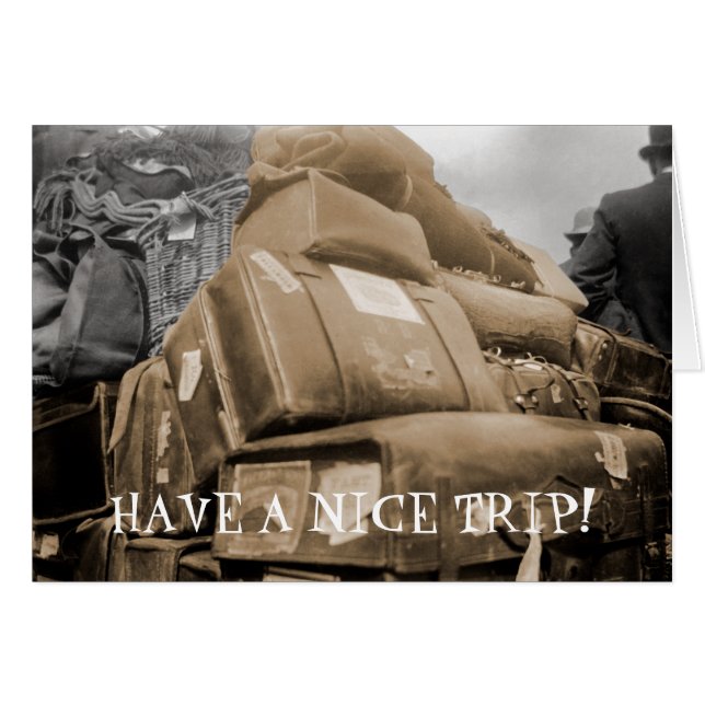 1890 Travel Luggage on Wagon Trip Teamster Photo (Front Horizontal)