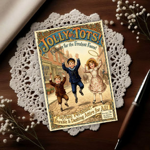 1890 Vintage Jolly Tots Clothes Advertising Postcard