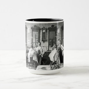 1890's Mens Barber Shop Hair Salon Photograph Mug