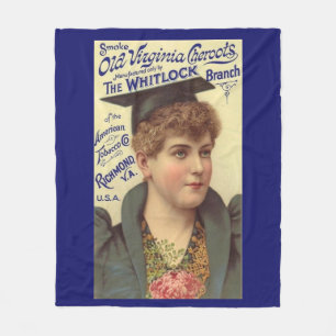 1890s Old Virginia Cheroots ad Fleece Blanket
