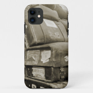 1890's TRAVEL LUGGAGE TEAMSTER WAGON SUITCASE iPhone 11 Case
