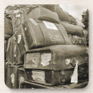 1890's TRAVEL LUGGAGE TEAMSTER WAGON SUITCASE Coaster