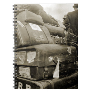 1890's TRAVEL LUGGAGE TEAMSTER WAGON SUITCASE Notebook