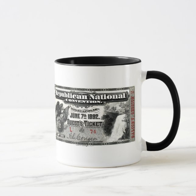 1892 Republican Convention Ticket Mug (Right)