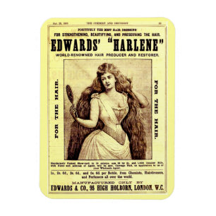 1893 ad for Harlene hair restorer Magnet