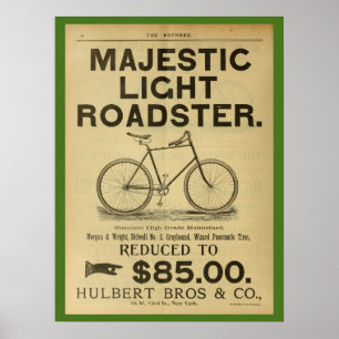 1893 Vintage Bicycle Magazine Ad Art Poster