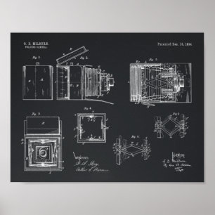 1894 Folding Camera Patent Art Drawing Print