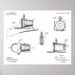 1894 Pocket Camera Patent Art Drawing Print