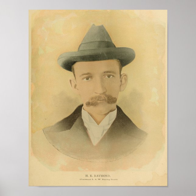 1894 Vintage Racing Board Bicycle Ad Art Print (Front)