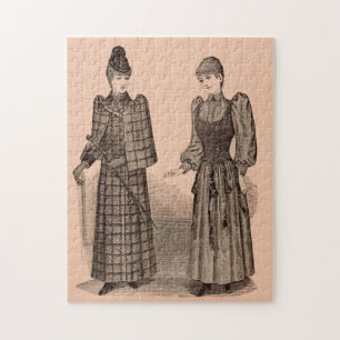 1895 Delineator print ladies coat and dress Jigsaw Puzzle