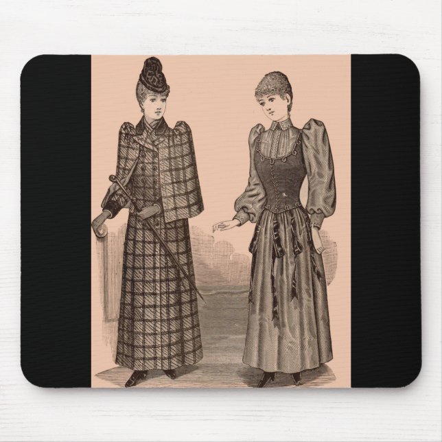 1895 Delineator print ladies coat and dress Mouse Pad (Front)