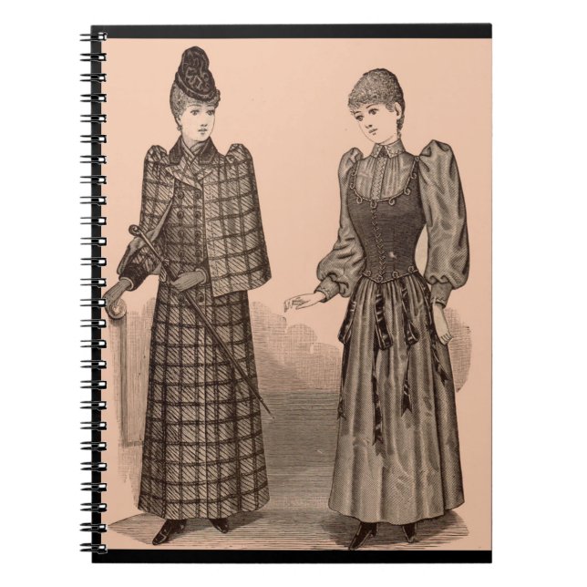 1895 Delineator print ladies coat and dress Notebook (Front)