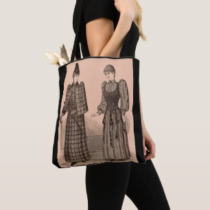 1895 Delineator print ladies coat and dress Tote Bag