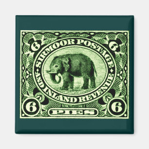 1895 Indian Princely States Elephant Magnet