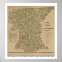 1895 Map of the Parish of East Baton Rouge, La