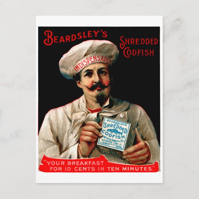 1895 Shredded Codfish Breakfast Postcard (Front)