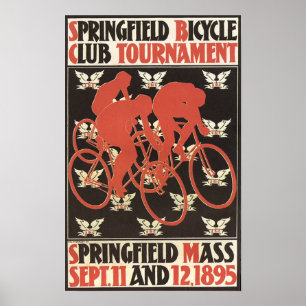 1895 Springfield Massachusetts Bicycle Tournament Poster