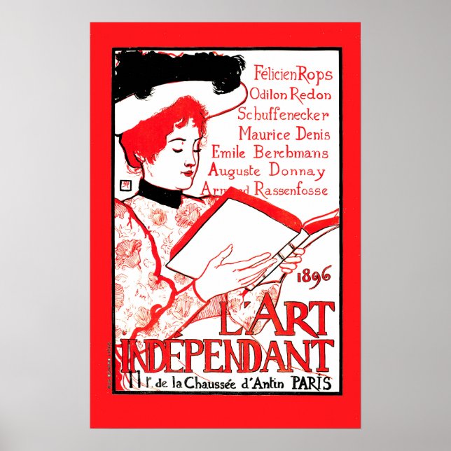 1896 Art Independant French literary cover Paris Poster (Front)