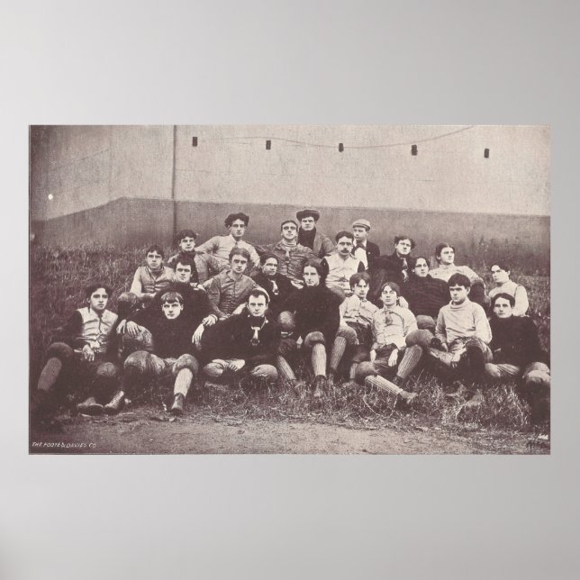1896 College Football Team Poster (Front)