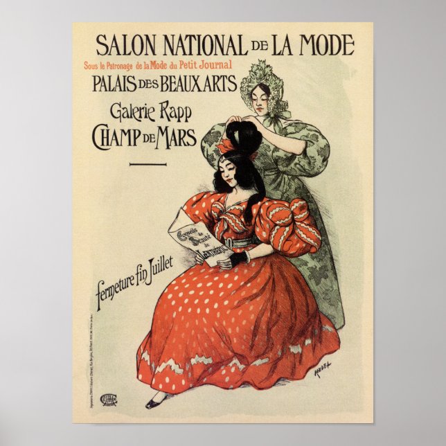 1896 National Fashion salon Paris Poster (Front)