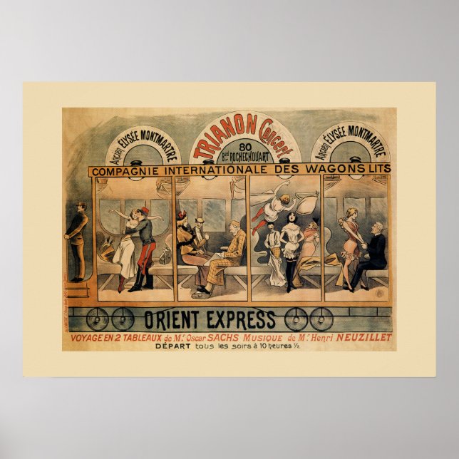 1896 Orient Express musical revue Paris Poster (Front)