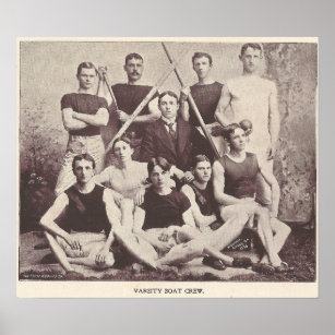 1896 Varsity College Boat Crew Poster
