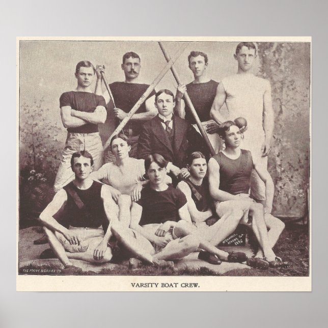 1896 Varsity College Boat Crew Poster (Front)