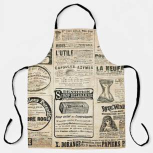 1897 French Newspaper Advertisement Apron