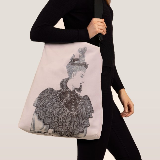 1897 Victorian woman print Crossbody Bag (Close Up)
