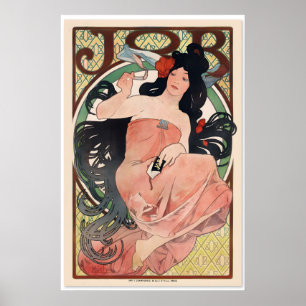 1898 Alphonse Mucha Job Rolling Papers Classic Art Poster