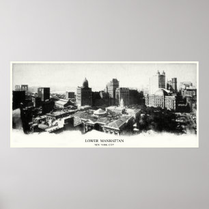 1898 New York Panorama Poster