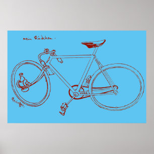 1898 Vintage Bicycle Illustration Ad Art Poster