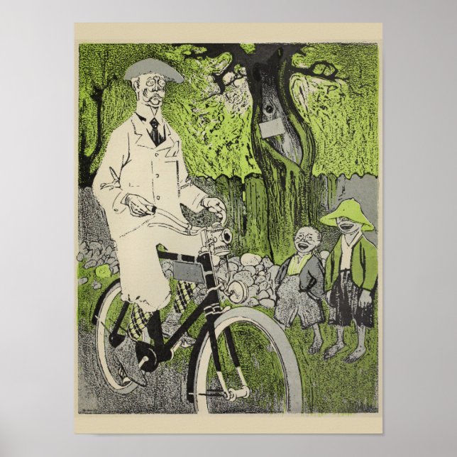 1898 Vintage Bicycle Ride Ad Art Poster (Front)
