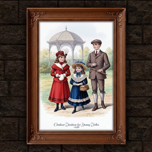 1898 Vintage Outdoor Fashion Wall Poster  (Creator Uploaded)