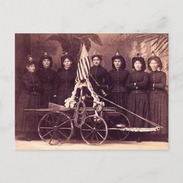 "1899 All Women Fire Dept" Postcard (Front)