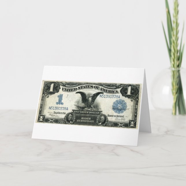 1899 One Dollar US Silver Certificate Card (Front)