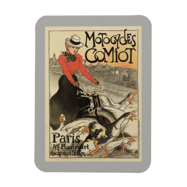 1899 vintage French motorcycle ad Magnet (Vertical)