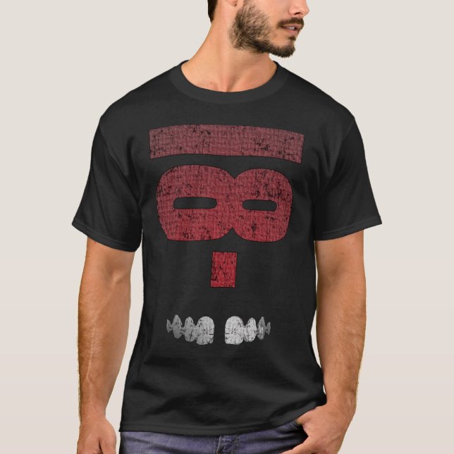 18-1 Face w/ Michael's teeth t shirt (Front)