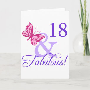 18 And Fabulous Birthday Card
